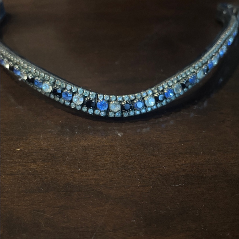 Blue bling browband